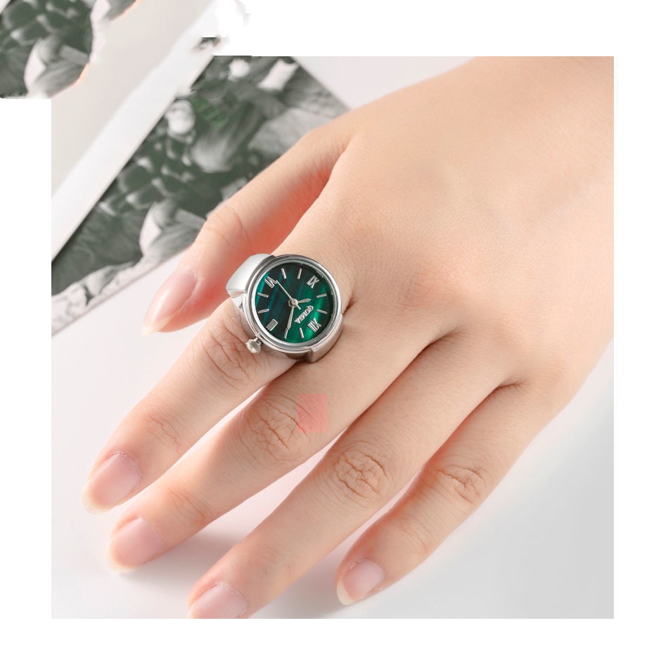 Crystal Ring Watch — Women's Vintage Finger Watch