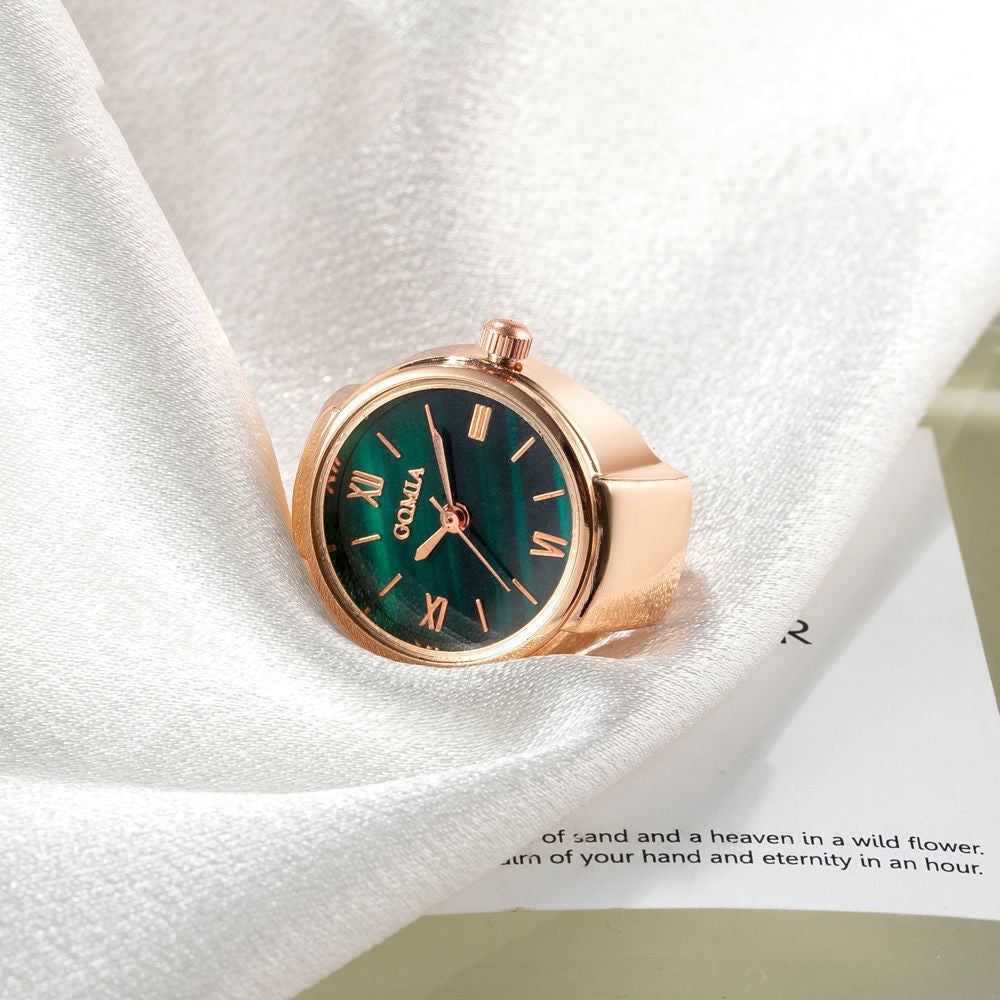 Crystal Ring Watch — Women's Vintage Finger Watch