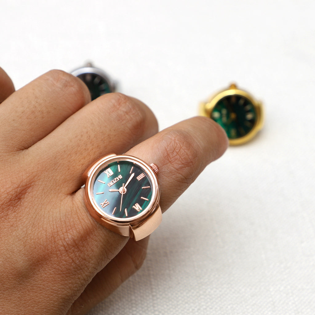 Crystal Ring Watch — Women's Vintage Finger Watch