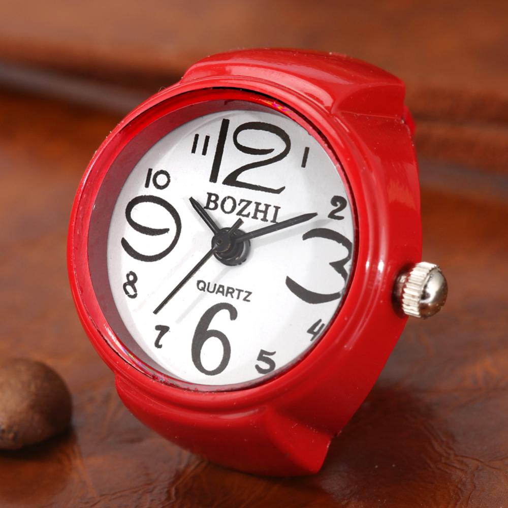 Couple Student Finger Watch Mini Creative Color Ring Watch