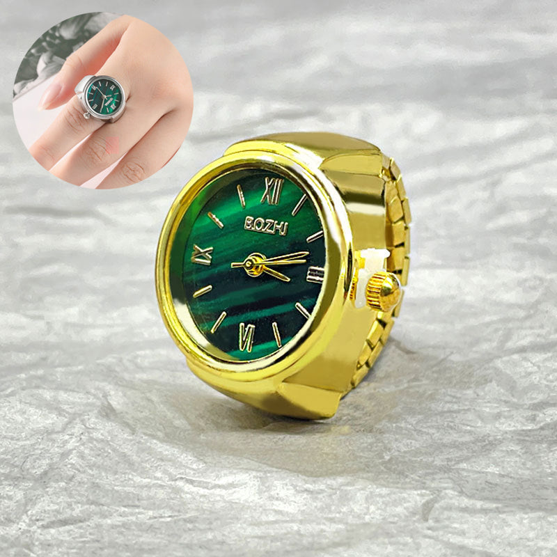 Crystal Ring Watch — Women's Vintage Finger Watch