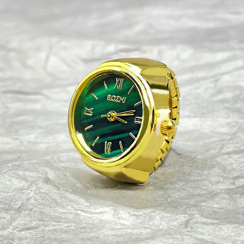 Crystal Ring Watch — Women's Vintage Finger Watch